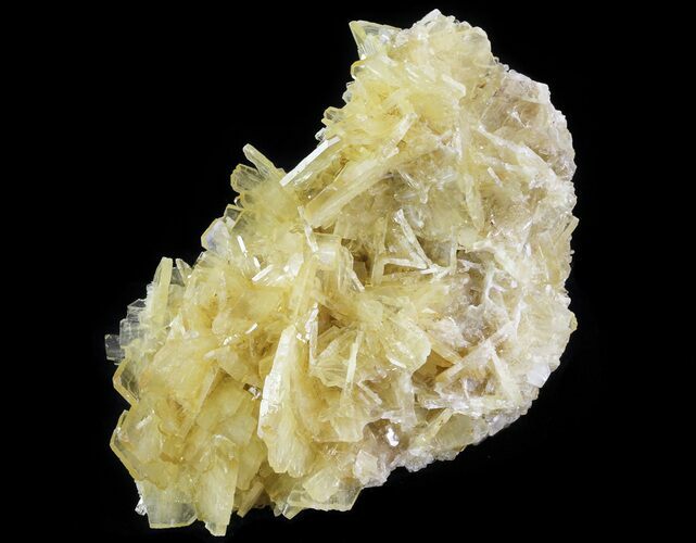 Yellow Barite Crystal Cluster - Peru #64145